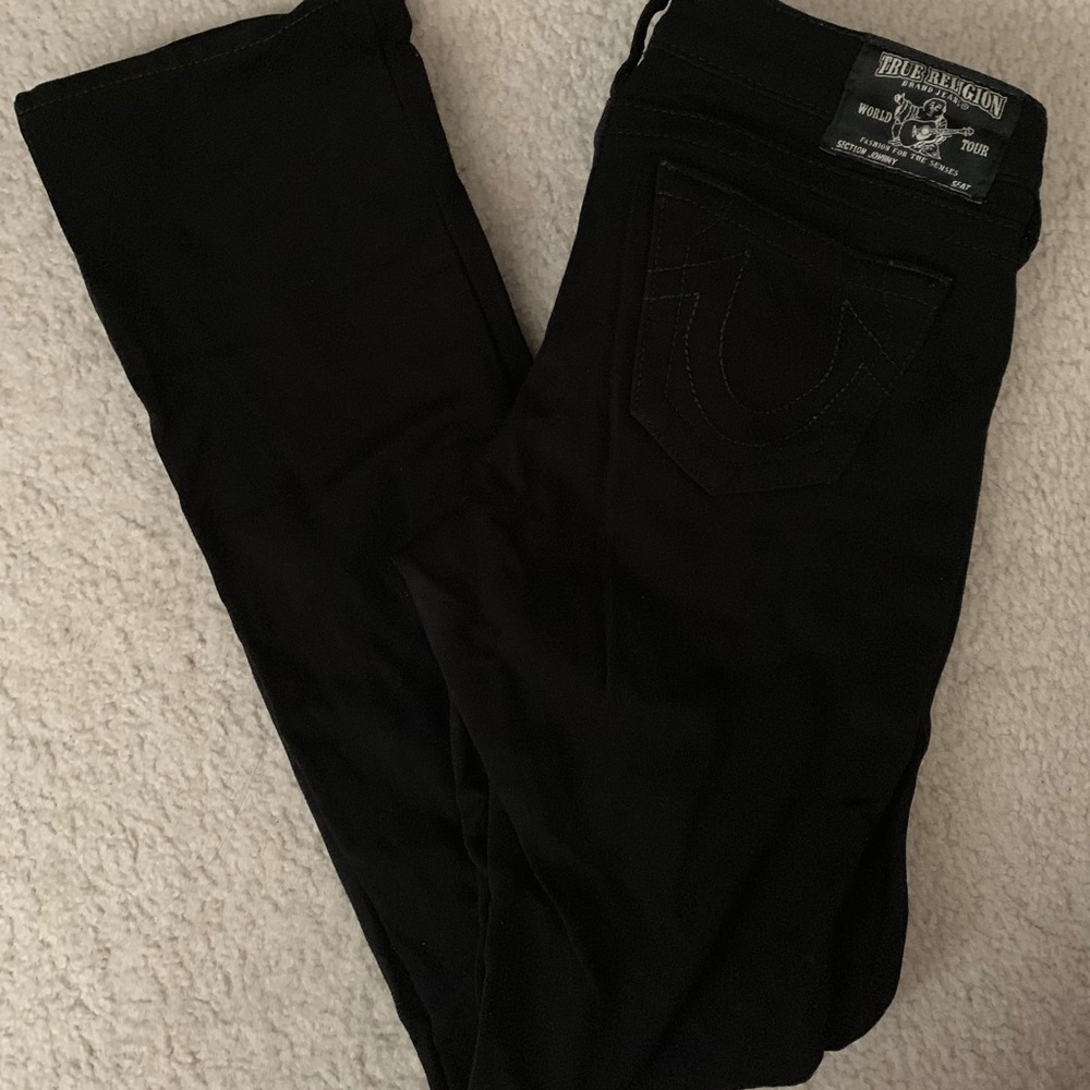 true religion straight jeans black size 26